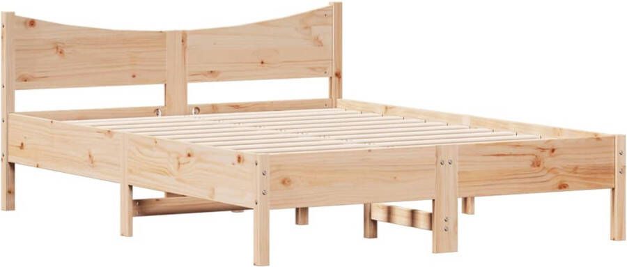 VIDAXL Bedframe zonder matras massief grenenhout 140x190 cm - Foto 3