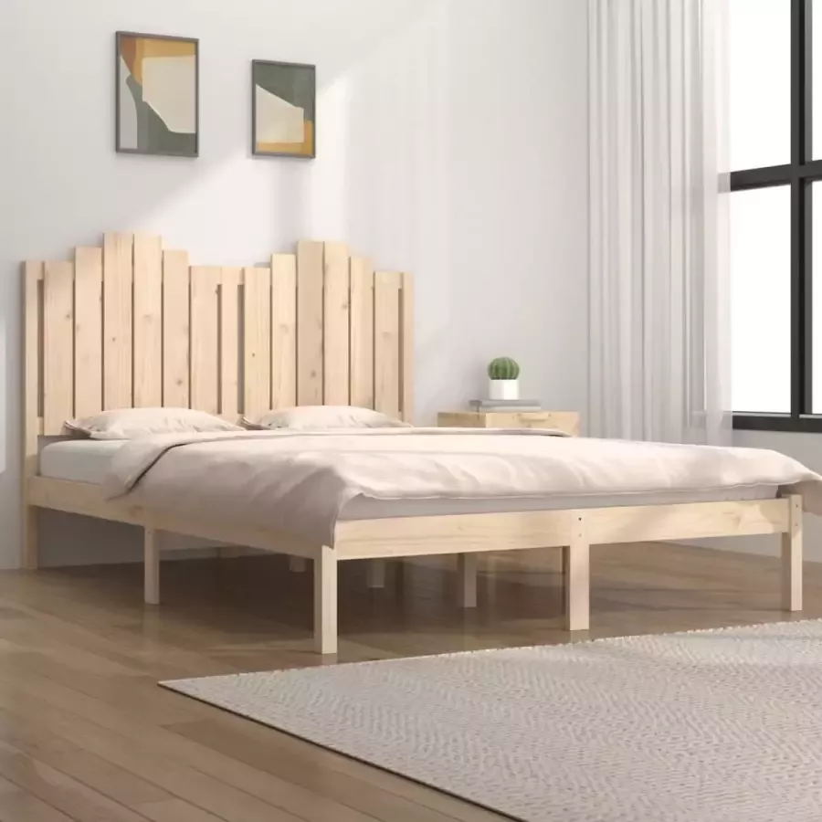 VidaXL -Bedframe-massief-grenenhout-140x190-cm