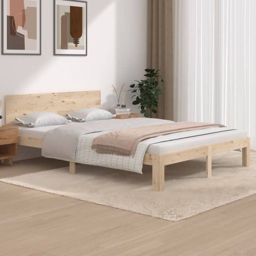 VidaXL -Bedframe-massief-grenenhout-140x200-cm - Foto 2