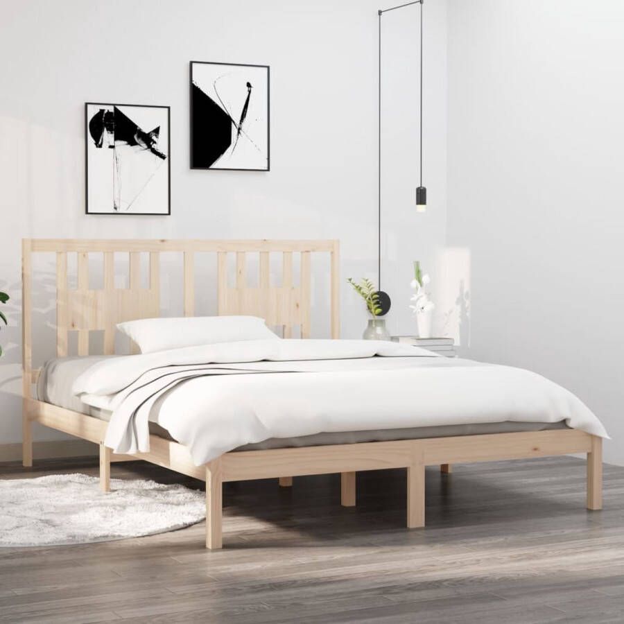 VidaXL -Bedframe-massief-grenenhout-140x200-cm