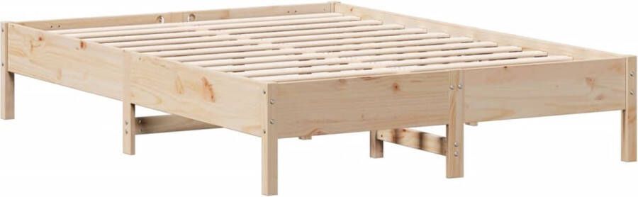 VIDAXL Bedframe zonder matras massief grenenhout 140x200 cm - Foto 4