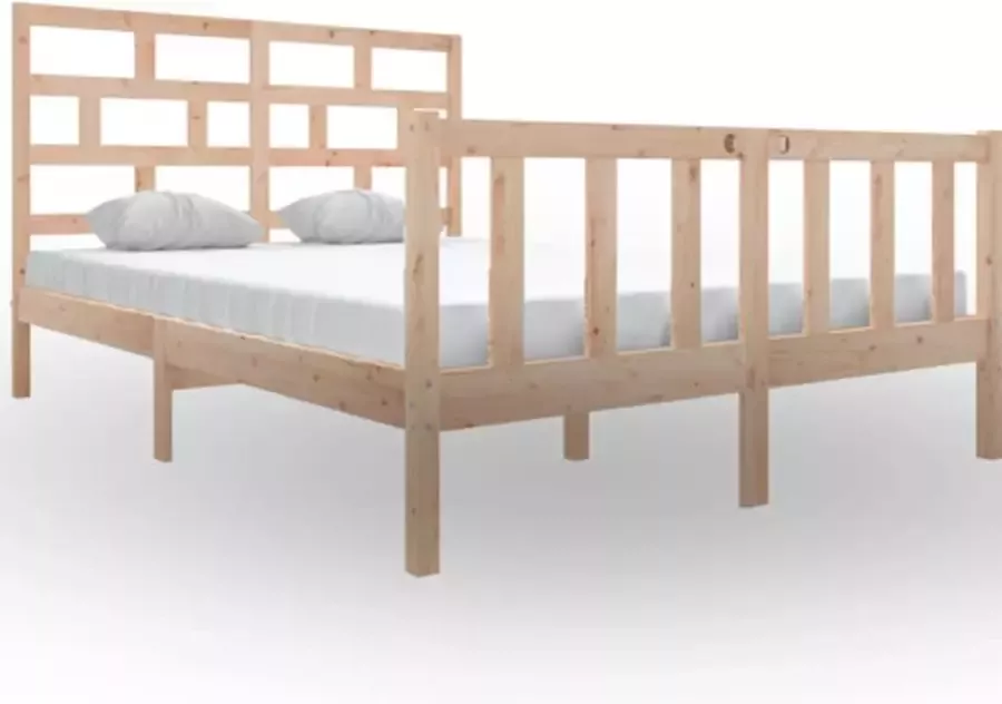 VidaXL -Bedframe-massief-grenenhout-150x200-cm-5FT-King-Size - Foto 4