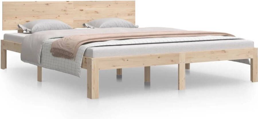 VidaXL -Bedframe-massief-grenenhout-160x200-cm