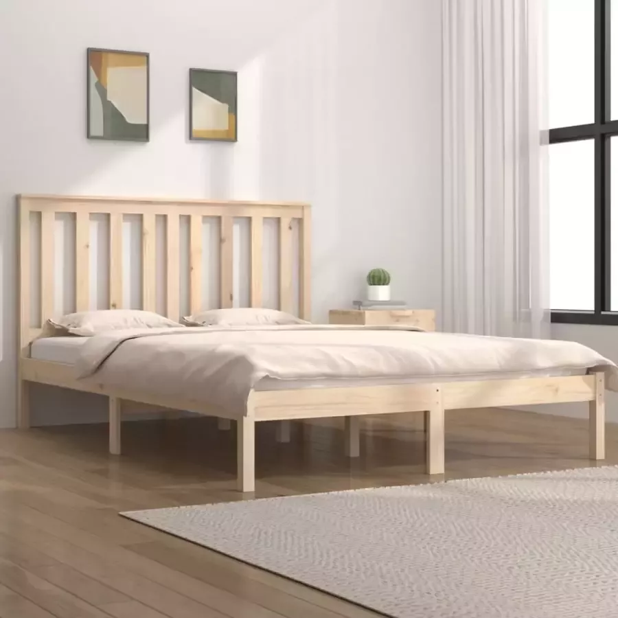 VidaXL -Bedframe-massief-grenenhout-160x200-cm