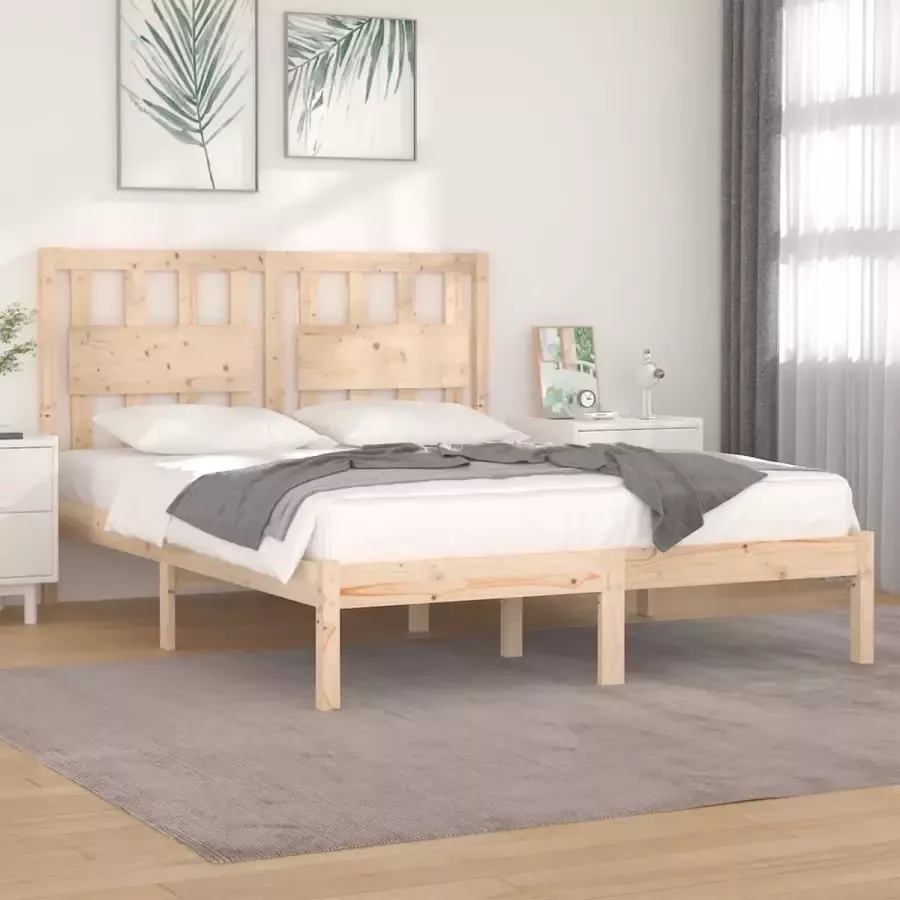 VidaXL Bedframe zonder matras massief grenenhout 160x200 cm - Foto 3