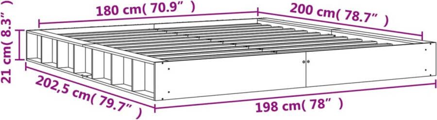 VidaXL -Bedframe-massief-grenenhout-180x200-cm - Foto 2