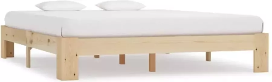 VidaXL Bedframe massief grenenhout 180x200 cm