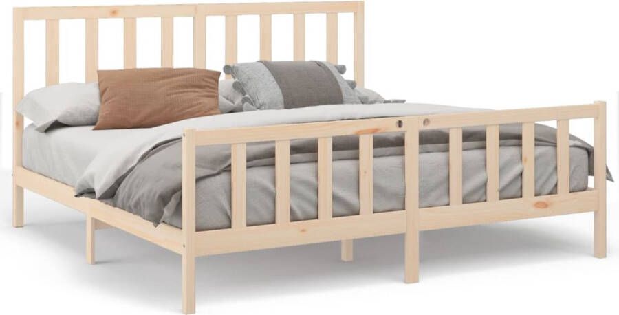 VidaXL -Bedframe-massief-grenenhout-180x200-cm-Super-King-Size - Foto 2