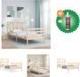 VidaXL Bedframe Massief grenenhout 195.5 x 95.5 x 100 cm Multiplex lattenbodem Bed Inclusief Houtreiniger en verfrisser - Thumbnail 1