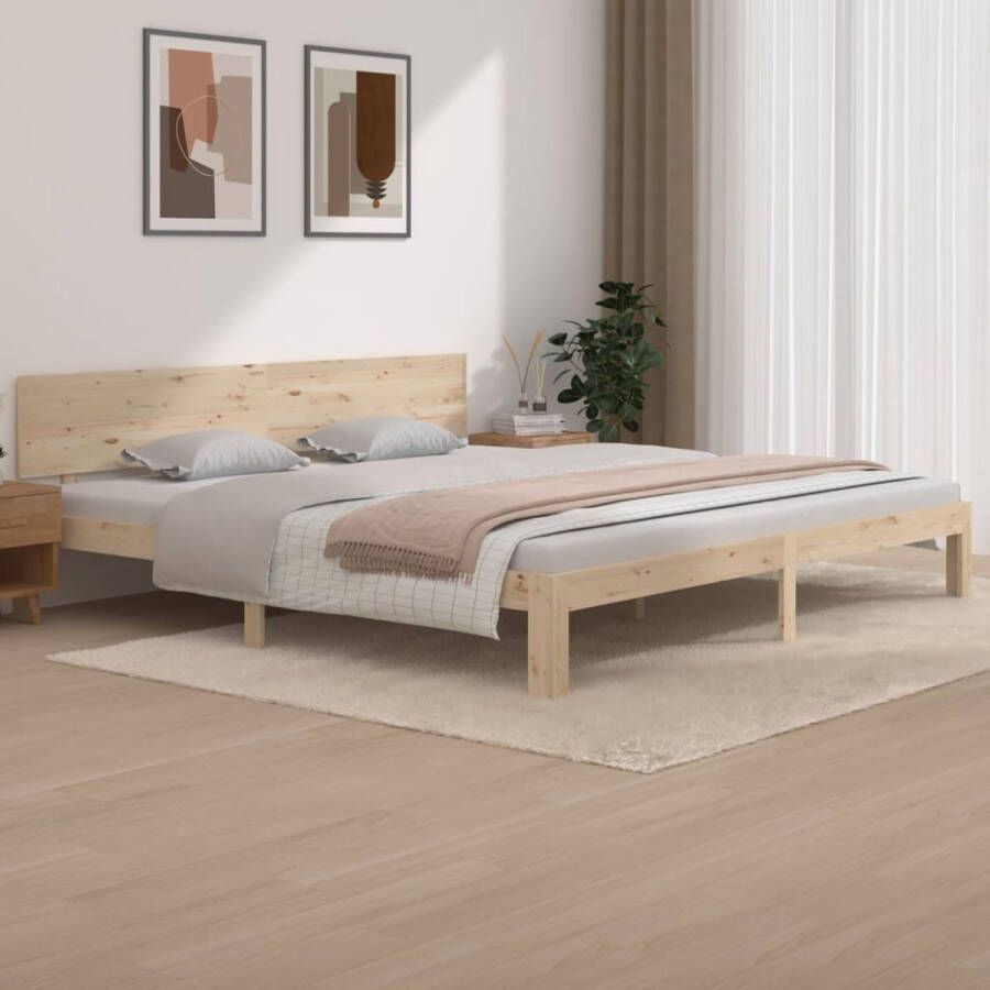 VidaXL -Bedframe-massief-grenenhout-200x200-cm - Foto 2