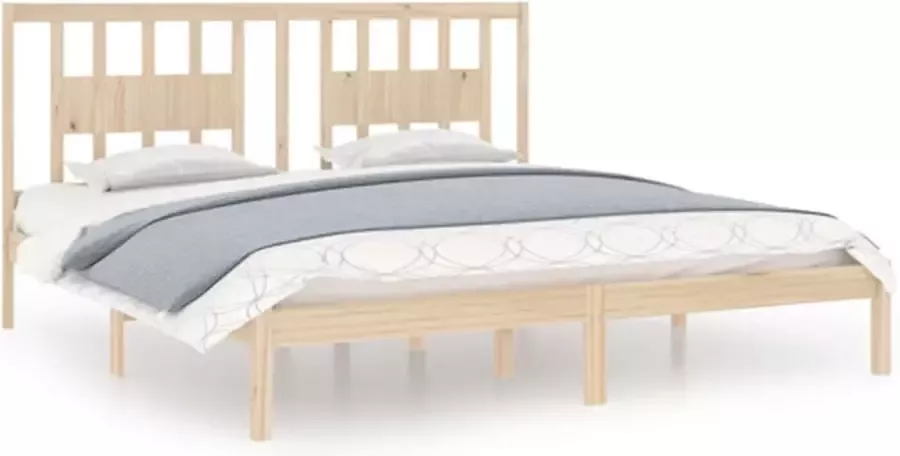 VidaXL Bedframe zonder matras massief grenenhout 200x200 cm - Foto 4