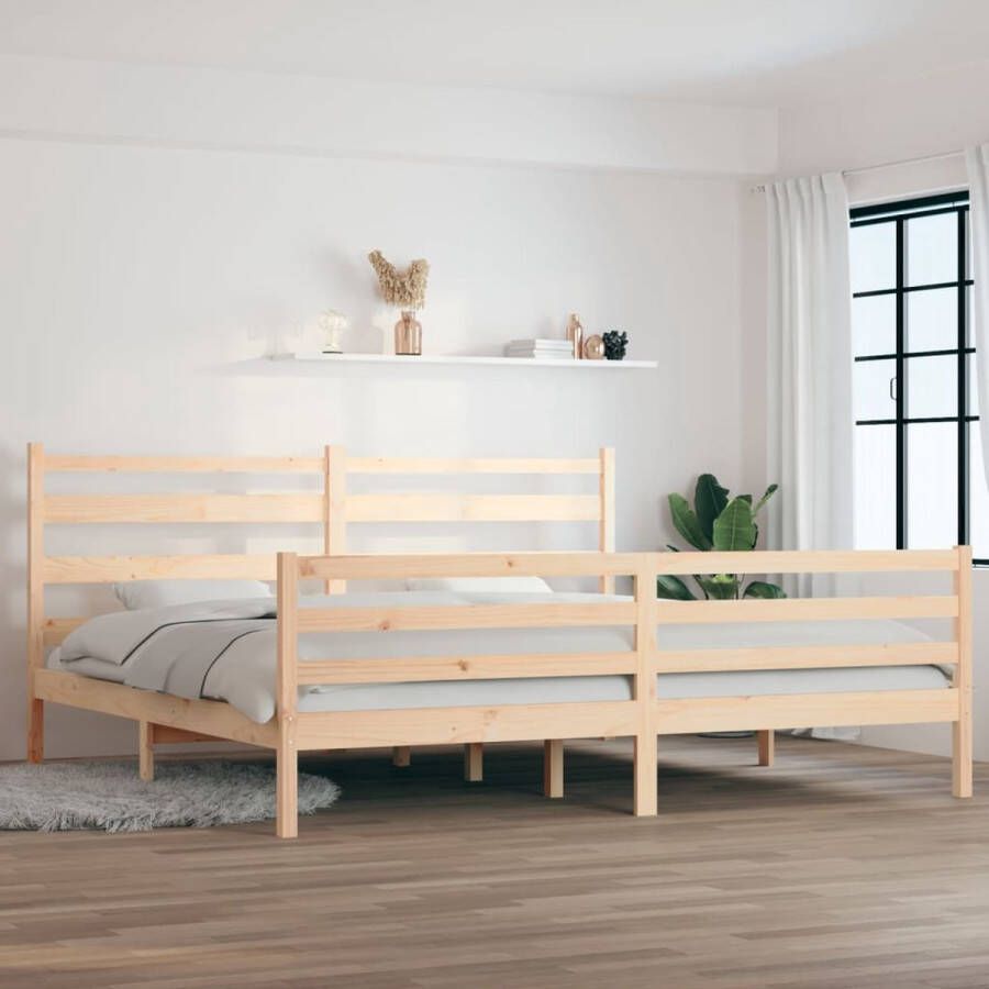 VidaXL -Bedframe-massief-grenenhout-200x200-cm