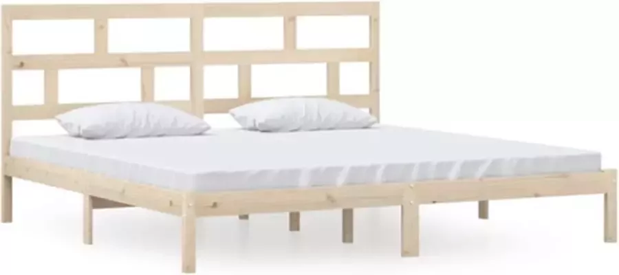 VIDAXL Bedframe zonder matras massief grenenhout 200x200 cm - Foto 6