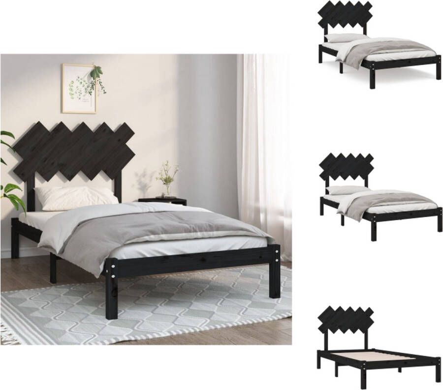 VidaXL Houten Bedframe Eenpersoonsbed 100x200 Massief Grenenhout Stabiel en Comfortabel Bed - Foto 2