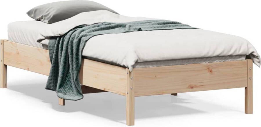 VIDAXL Bedframe zonder matras massief grenenhout 75x190 cm - Foto 3