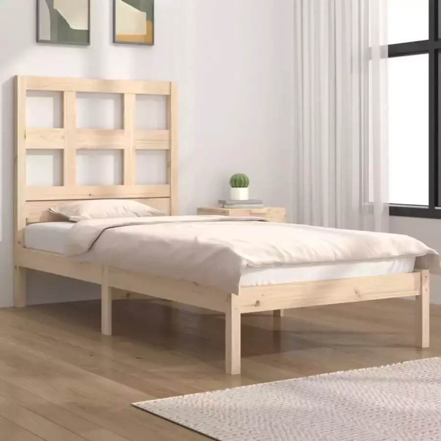 VidaXL Bedframe zonder matras massief grenenhout 90x190 cm