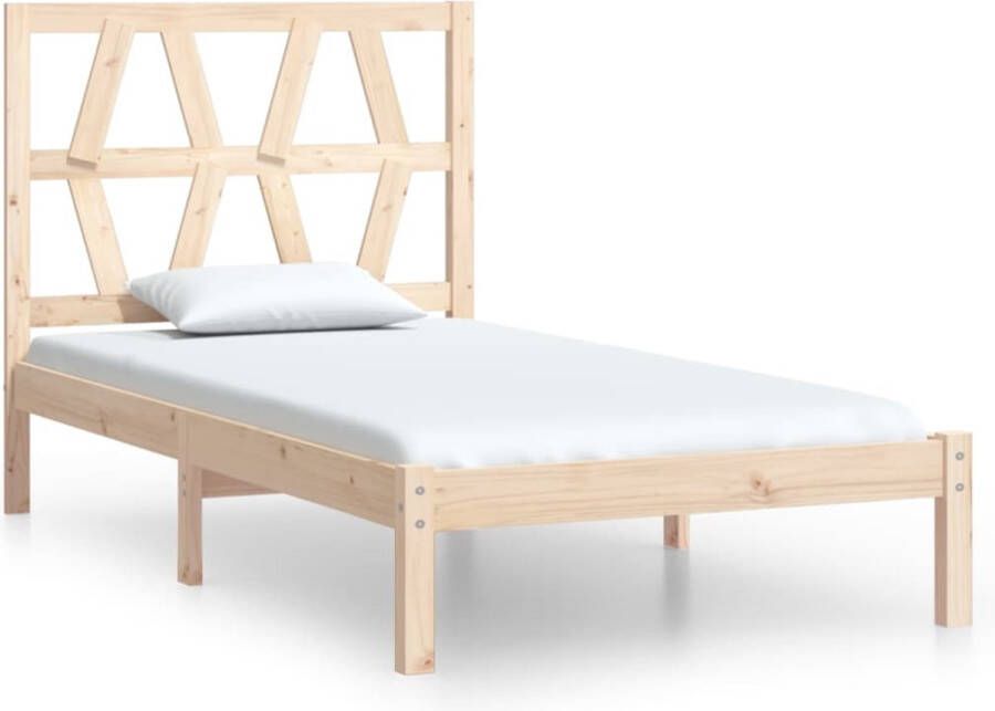 VidaXL Bedframe Massief Grenenhout 100x200 cm Houten Bedframe Klassiek Bed Grenenhout Bed Massief Hout Bed Tweepersoons Bed King Size Bed Boxspring Bed Bedstee - Foto 2