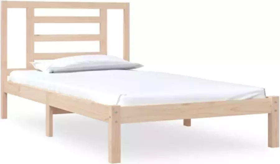 VIDAXL Bedframe zonder matras massief grenenhout 90x200 cm - Foto 2