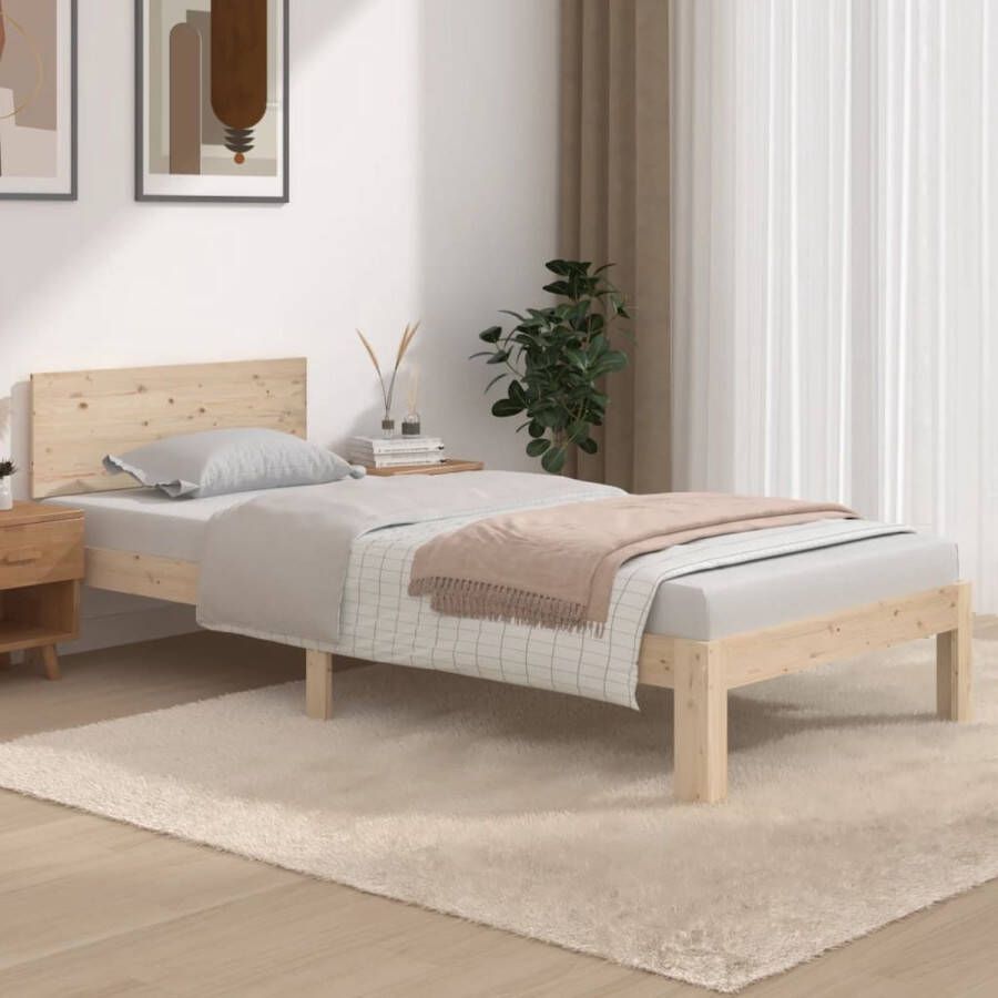 VidaXL -Bedframe-massief-grenenhout-90x200-cm