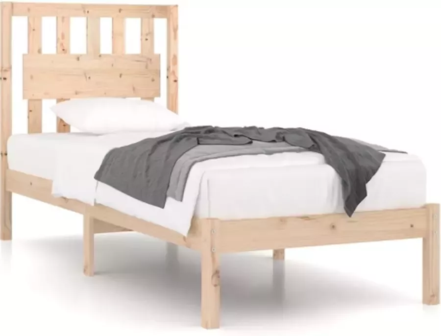 VidaXL -Bedframe-massief-grenenhout-90x200-cm - Foto 3