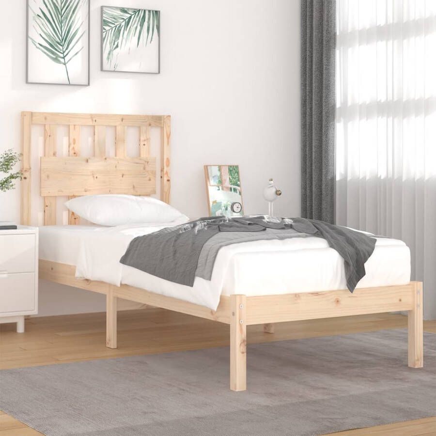 VidaXL -Bedframe-massief-grenenhout-90x200-cm