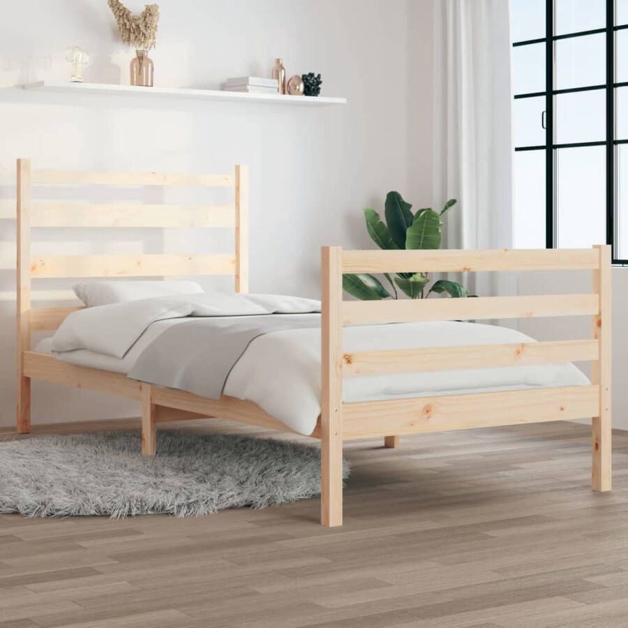 VidaXL -Bedframe-massief-grenenhout-90x200-cm