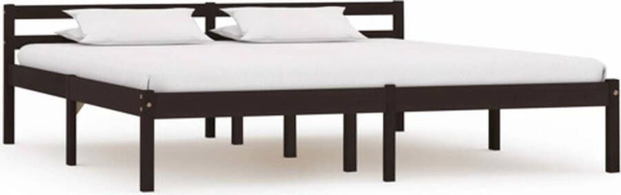 VidaXL -Bedframe-massief-grenenhout-donkerbruin-160x200-cm - Foto 5