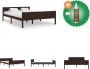 VidaXL Bedframe Hout Donkerbruin 208 x 168 x 77 cm Geschikt voor 160 x 200 cm matras Montage vereist Bed Inclusief Houtreiniger en verfrisser - Thumbnail 3