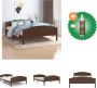 VidaXL Bedframe Hout Donkerbruin 208 x 168 x 77 cm Geschikt voor 160 x 200 cm matras Montage vereist Bed Inclusief Houtreiniger en verfrisser - Thumbnail 4