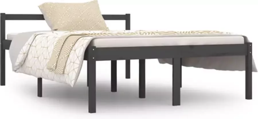 VidaXL -Seniorenbed-massief-grenenhout-grijs-135x190-cm-Small-Double - Foto 5