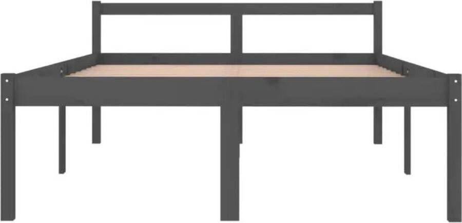 VidaXL -Seniorenbed-massief-grenenhout-grijs-135x190-cm-Small-Double - Foto 4