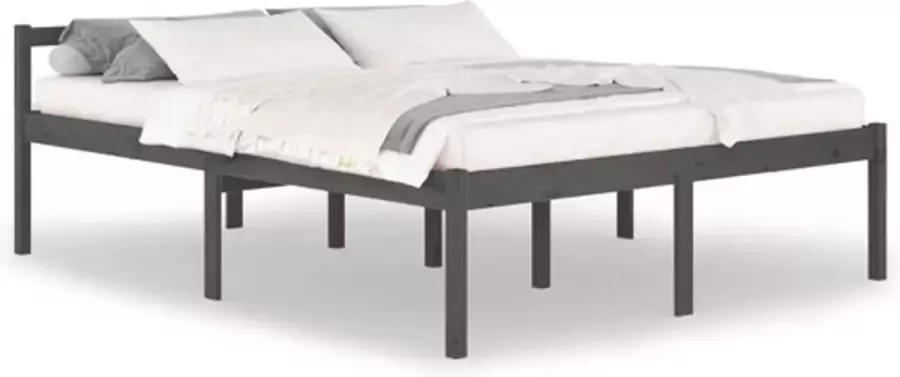 VidaXL -Seniorenbed-massief-grenenhout-grijs-160x200-cm - Foto 5