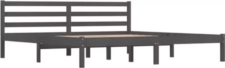 VidaXL -Bedframe-massief-grenenhout-grijs-180x200-cm-6FT-Super-King - Foto 2