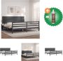 VidaXL Bedframe Massief Grenenhout Grijs 205.5 x 205.5 x 82.5 cm Multiplex lattenbodem Hoofd- en voeteneinde Geschikt voor 200 x 200 cm matras Montage vereist Bed Inclusief Houtreiniger en verfrisser - Thumbnail 2