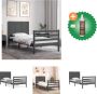 VidaXL Bedframe Massief grenenhout Multiplex lattenbodem Grijs 205.5 x 95.5 x 100 cm Geen matras inbegrepen Montage vereist Bed Inclusief Houtreiniger en verfrisser - Thumbnail 40