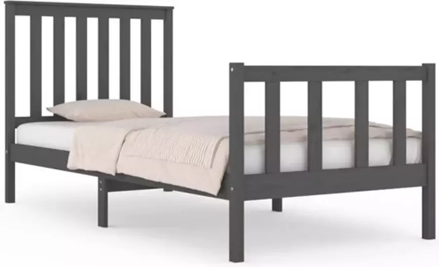 VidaXL -Bedframe-massief-grenenhout-grijs-75x190-cm-2FT6-small-single - Foto 3