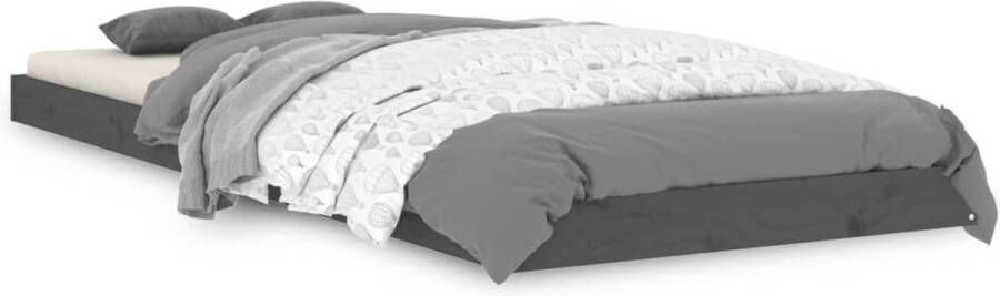 VidaXL -Bedframe-massief-grenenhout-grijs-75x190-cm-2FT6-Small-Single - Foto 4
