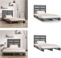 VidaXL Bedframe massief grenenhout grijs 75x190 cm 2FT6 Small Single Bedframe Bedframes Bed Bedbodem - Thumbnail 1