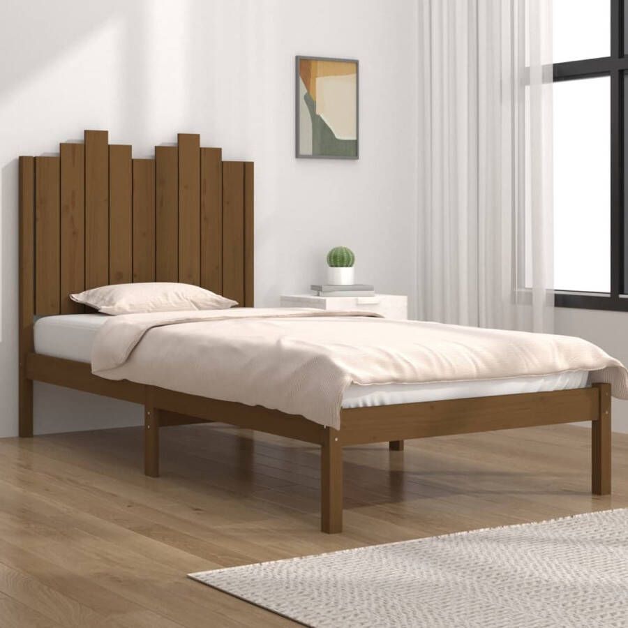 VidaXL -Bedframe-massief-grenenhout-honingbruin-100x200-cm - Foto 10