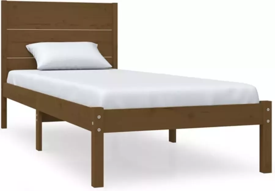 VidaXL -Bedframe-massief-grenenhout-honingbruin-100x200-cm - Foto 3