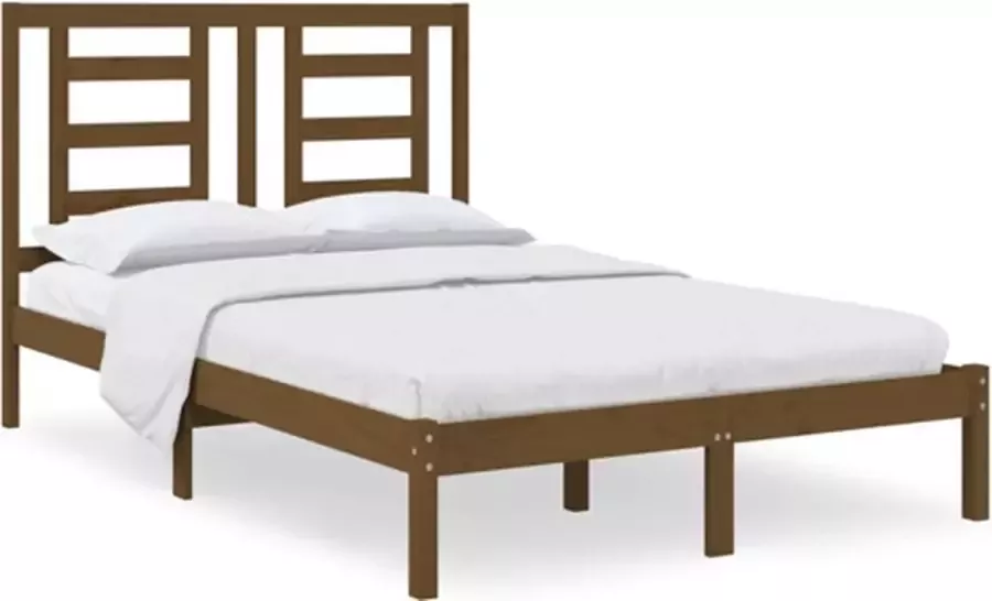 VidaXL -Bedframe-massief-grenenhout-honingbruin-120x200-cm - Foto 3