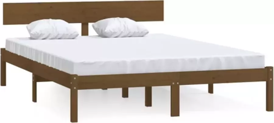 VidaXL -Bedframe-massief-grenenhout-honingbruin-120x200-cm - Foto 4