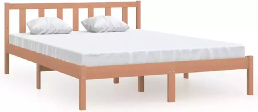 VidaXL -Bedframe-massief-grenenhout-honingbruin-120x200-cm - Foto 3