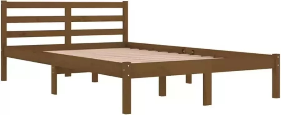 VidaXL -Bedframe-massief-grenenhout-honingbruin-120x200-cm - Foto 3