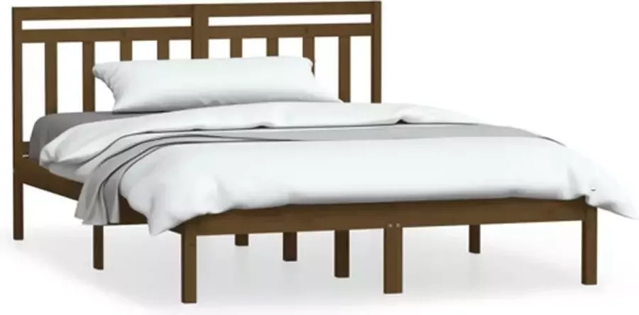 VidaXL -Bedframe-massief-grenenhout-honingbruin-120x200-cm - Foto 3