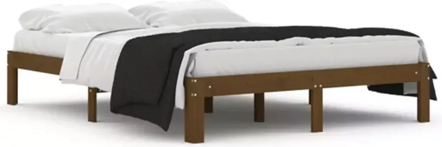 VidaXL -Bedframe-massief-grenenhout-honingbruin-140x190-cm - Foto 2