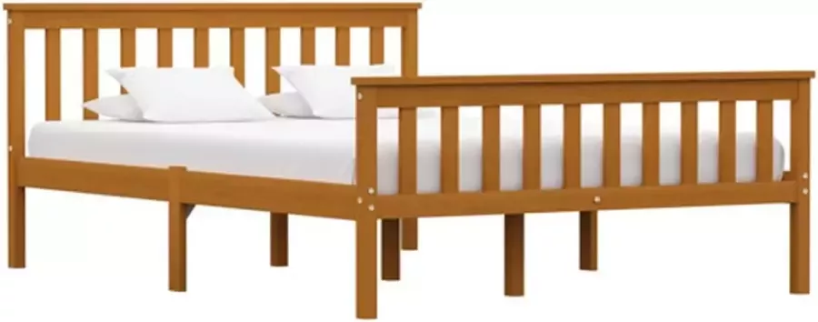 VidaXL -Bedframe-massief-grenenhout-honingbruin-140x200-cm - Foto 3