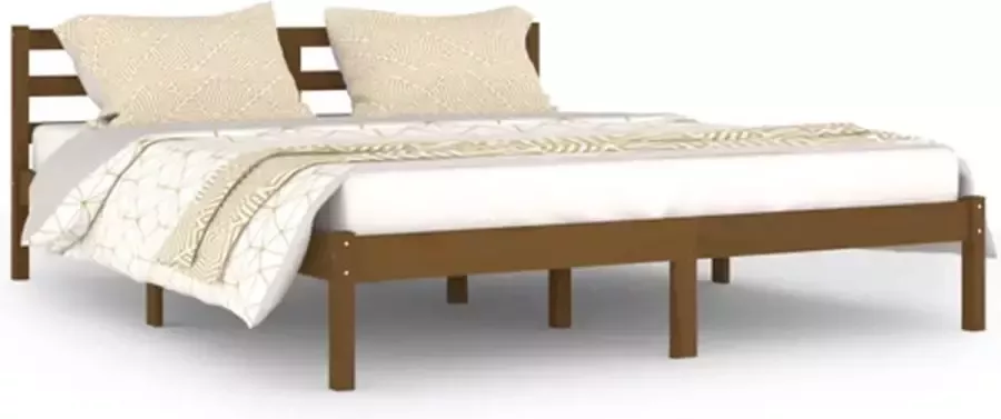 VidaXL -Bedframe-massief-grenenhout-honingbruin-160x200-cm - Foto 2