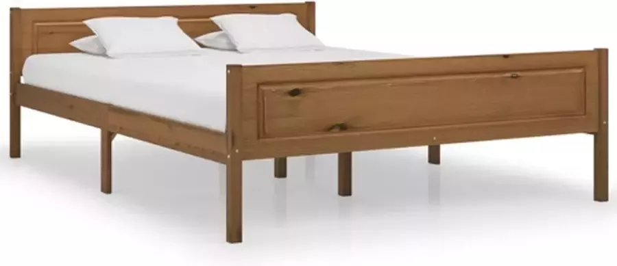 VidaXL -Bedframe-massief-grenenhout-honingbruin-160x200-cm - Foto 2