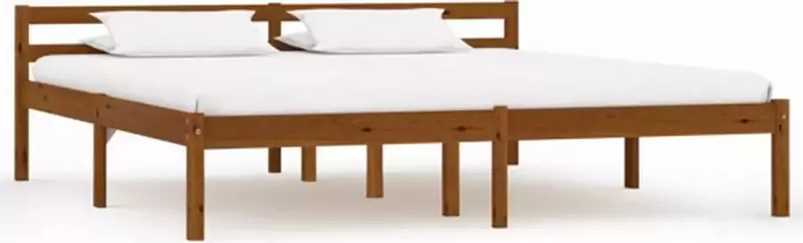 VidaXL -Bedframe-massief-grenenhout-honingbruin-160x200-cm - Foto 4